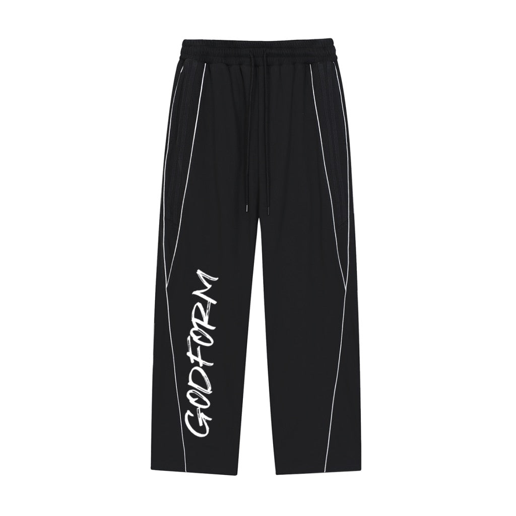 Reflection Striped Straight-Leg Sweatpants